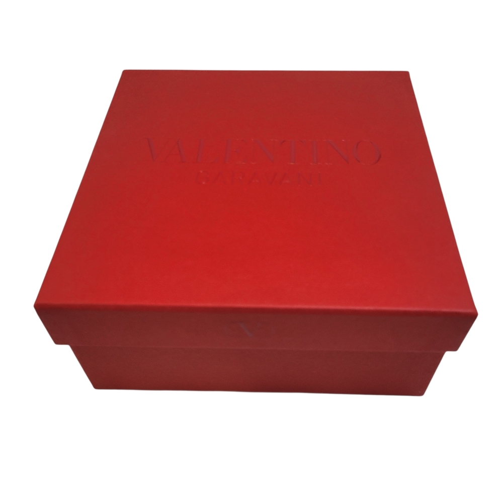 Valentino Garavani Gift Box Red Empty Decorative Storage Italy 6 x 6 x 2.75 in